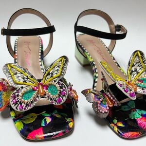Betsy Johnson Size 6 BLK Butterfly LOTTY
